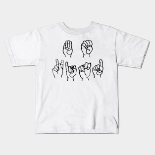 Be Kind Sign Language Shirt ASL Kids T-Shirt